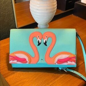 NWT- Kate Spade Turquoise Flamingo Crossbody